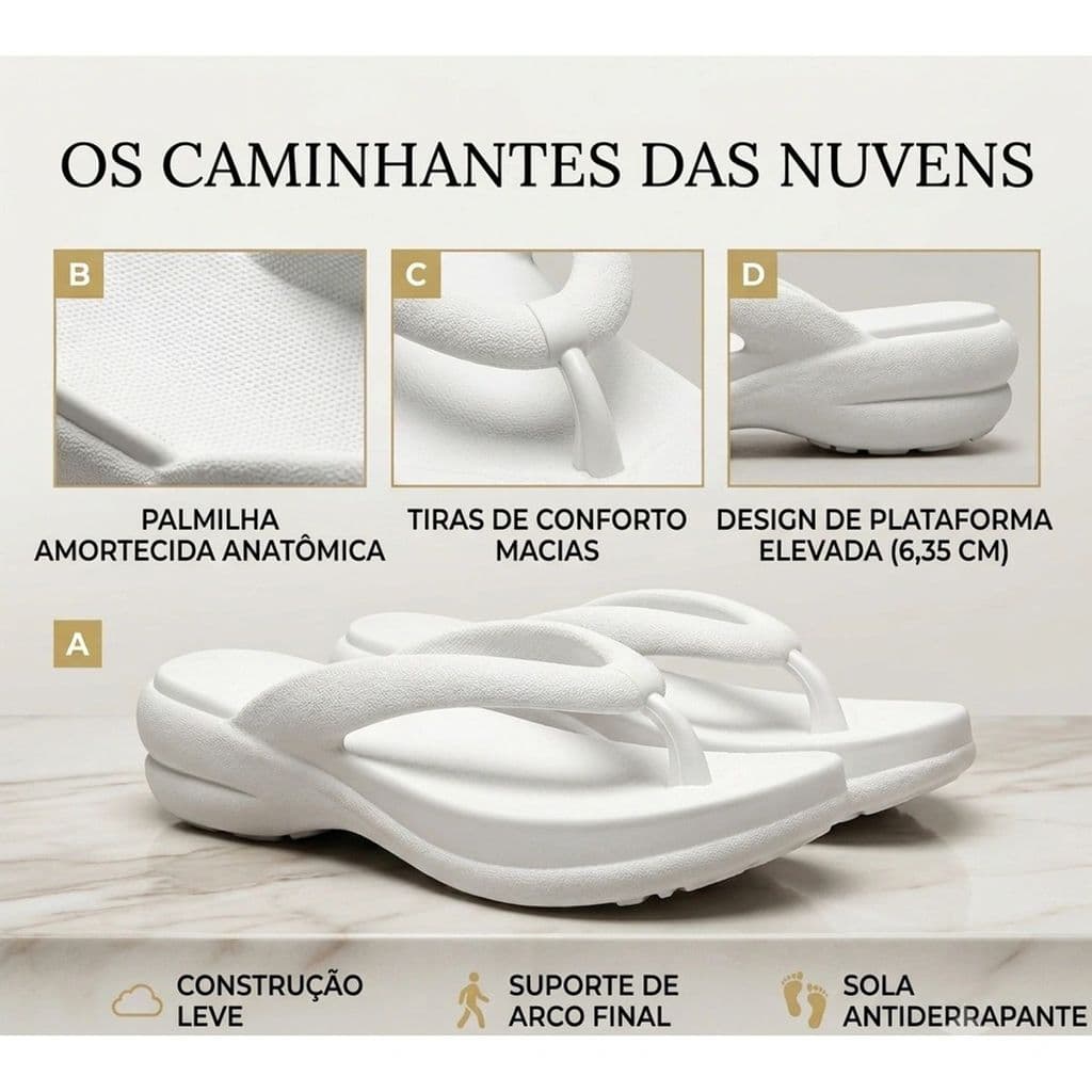 Chinelo Feminino Nuvem Mel