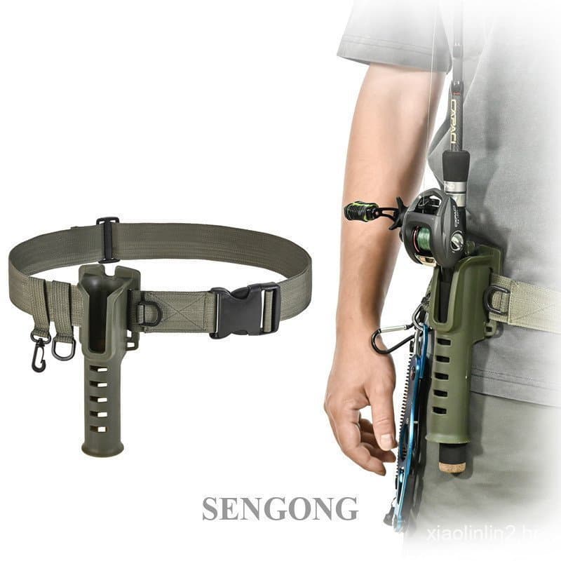 SENGONG Suporte Portátil Para Vara De Pesca , Acessório Equipamento Com Cintura Ajustável , Dispositivo De Inserção De F