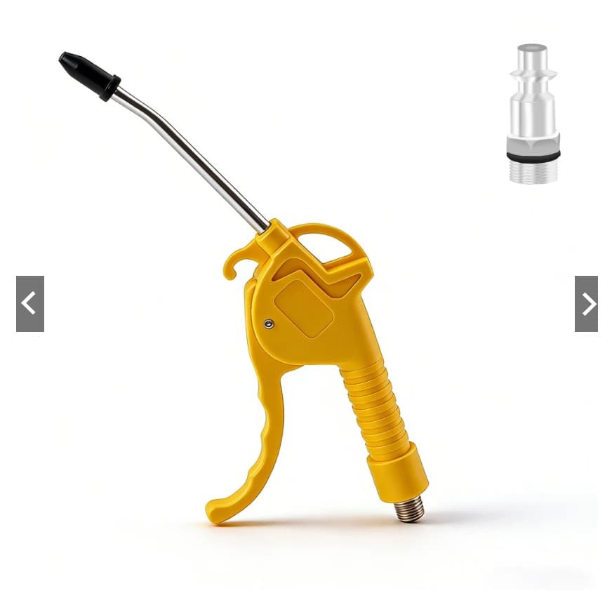Pistola Sopradora de Ar Comprimido Bico Curvo 13cm Rosca 1/4 para Limpeza