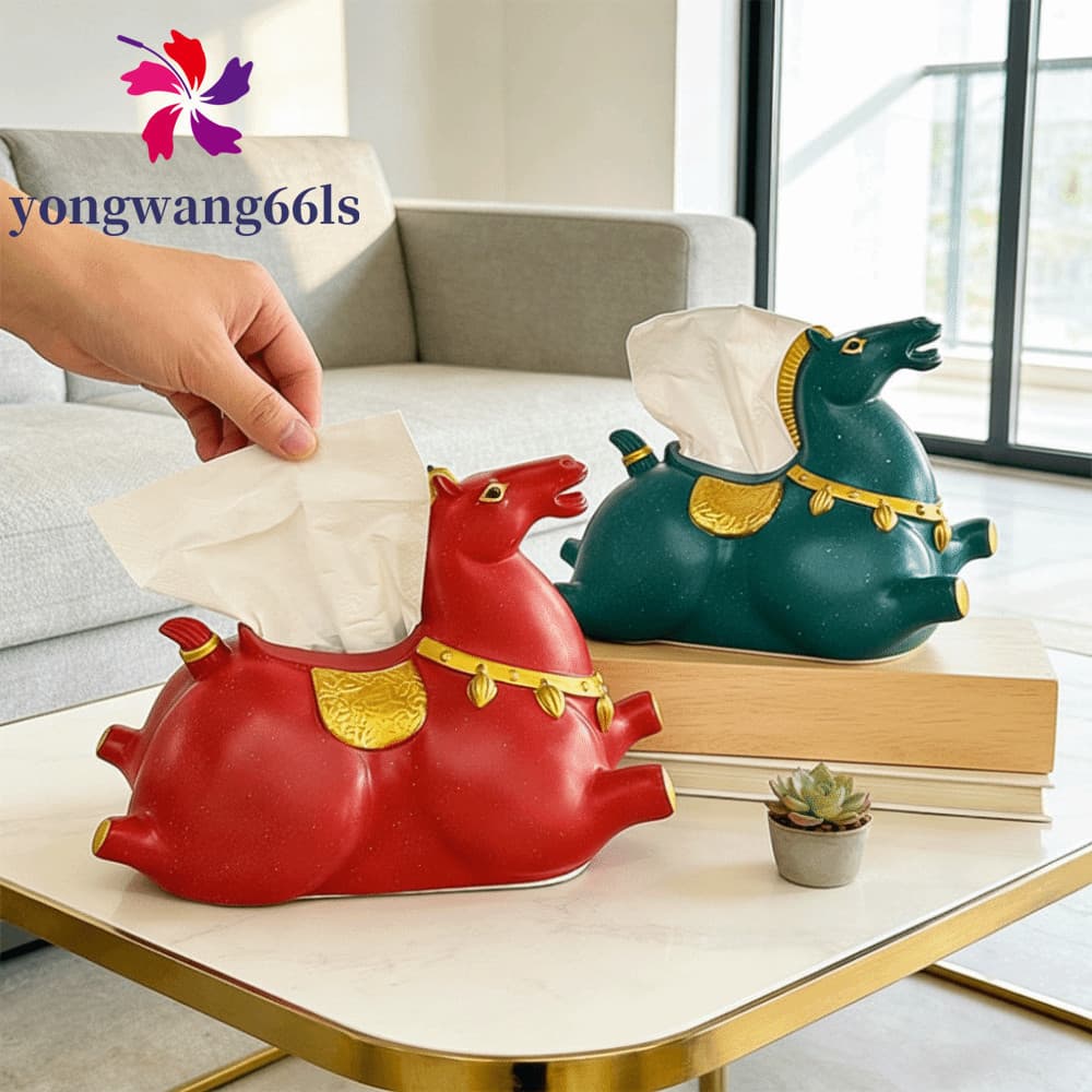 Caixa De Tecido Do Ano Cavalo YONGWANG , Armazenamento De Estilo Chinês De Brinquedo De Boneca , Modelo De Figura
