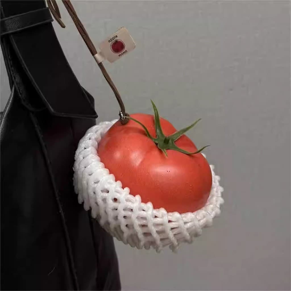 Saco de tomate pingente caqui Ruyi simulação vegetal batatas criativo nicho Design jóias ornamentos bonitos