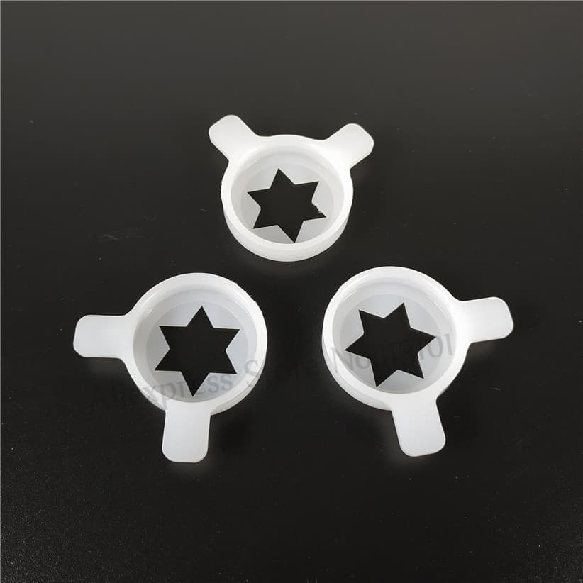 3 Tampas De Modelagem Hexagrama Peças Sobressalentes Para Máquina De Sorvete Macio Bico De Plástico Acessórios 29mm De D