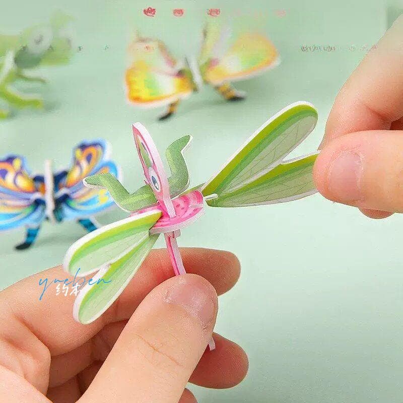 Criativo diversão inseto tridimensional quebra-cabeça dos desenhos animados montagem pequenos brinquedos educativos mode