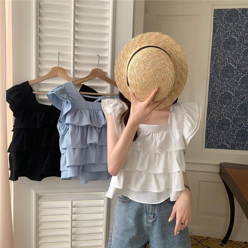 Verão novo estilo versão coreana moda magro-ajuste mais magro olhar quente menina Design sentimento All-match temperamen