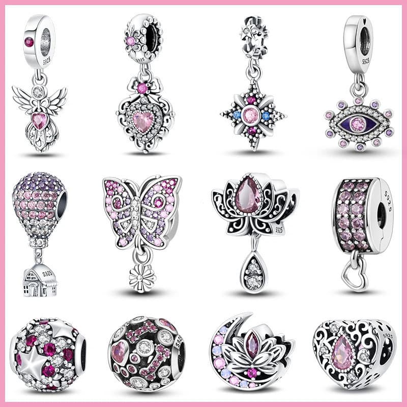 Novo Em Romântico Retro Clássico Série Lotus Charm Beads Fits 925 Sterling Silver Pulseira Original Feminina Pendant Bea