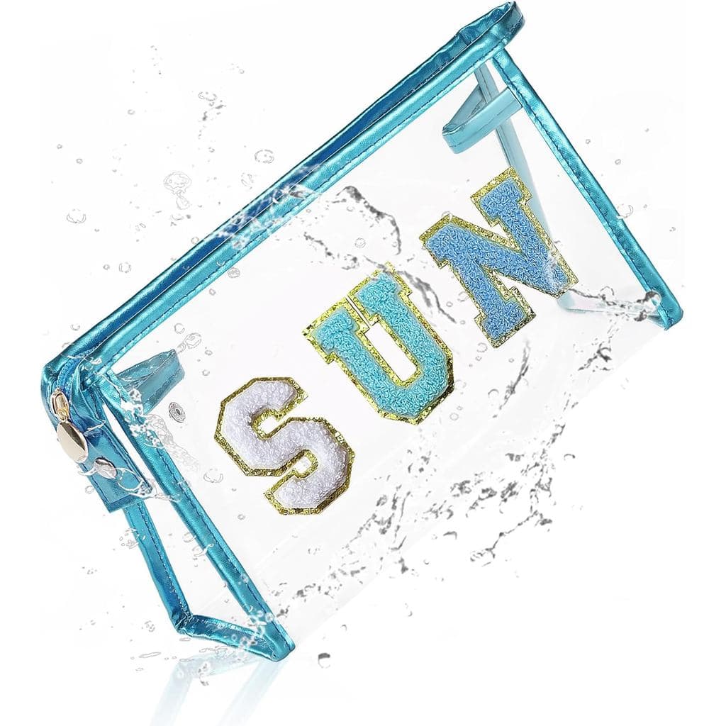 Bolsa de Proteção Solar COSHAYSOO, Bolsa Transparente para Maquiagem e Artigos de Higiene, Essenciais para Férias na Pra