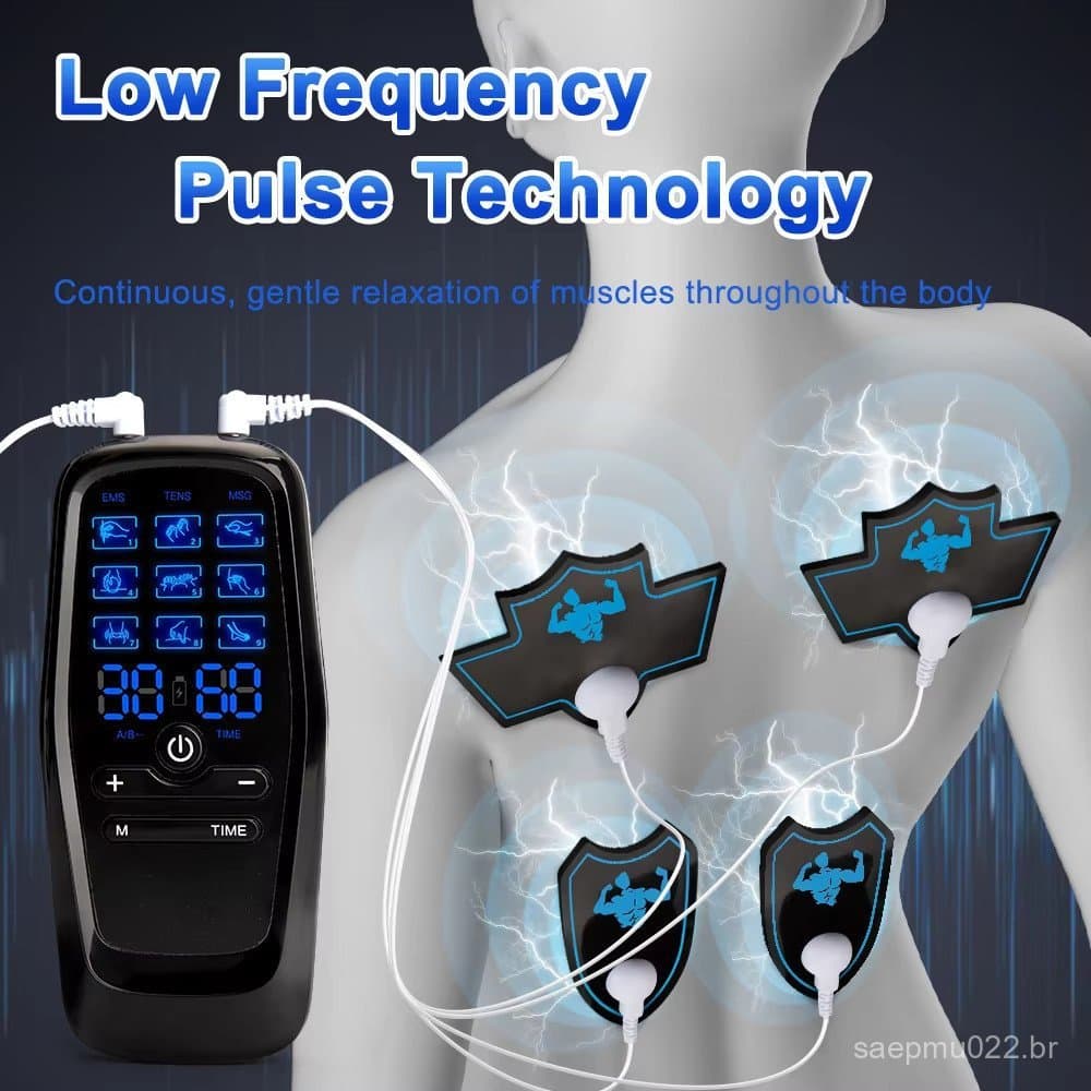 Estimulador Muscular TENS para Fisioterapia, EMS Elétrico, Acupuntura, Massagem Corporal, Terapia Digital, Máquina de Em