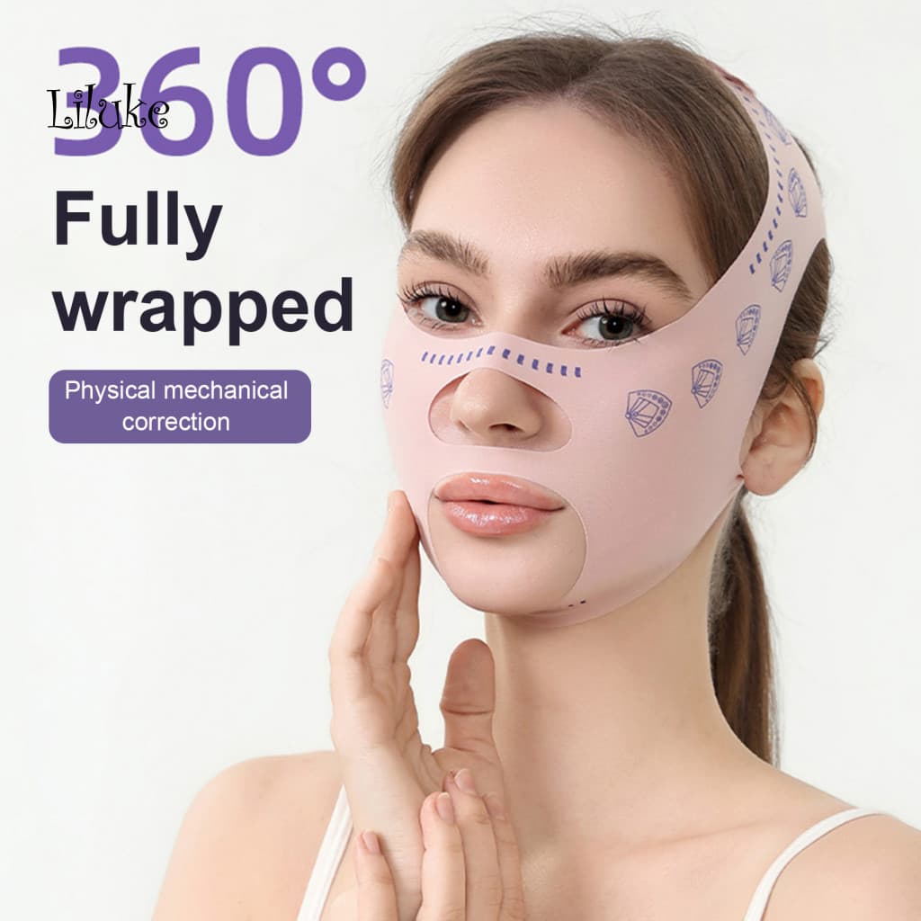 LK 2 Unidades De Cinto Facial Em Linha V , Bandagem De Emagrecimento , Envoltório Respirável , Redutor De Dobra Nasolabi