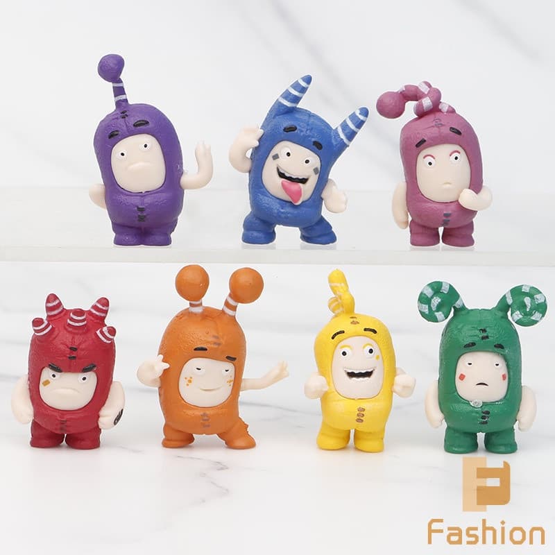 Oddbods Figura De Brinquedo Figuras Presentes Para Crianças Decoração De Aniversário 7pcs Coleção De Anime Ação Desenhos