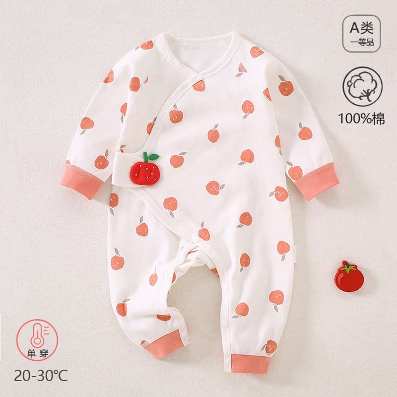 Roupas para recém-nascidos primavera outono puro algodão classe A macacão do bebê Velcro borboleta roupas macacão Anyang