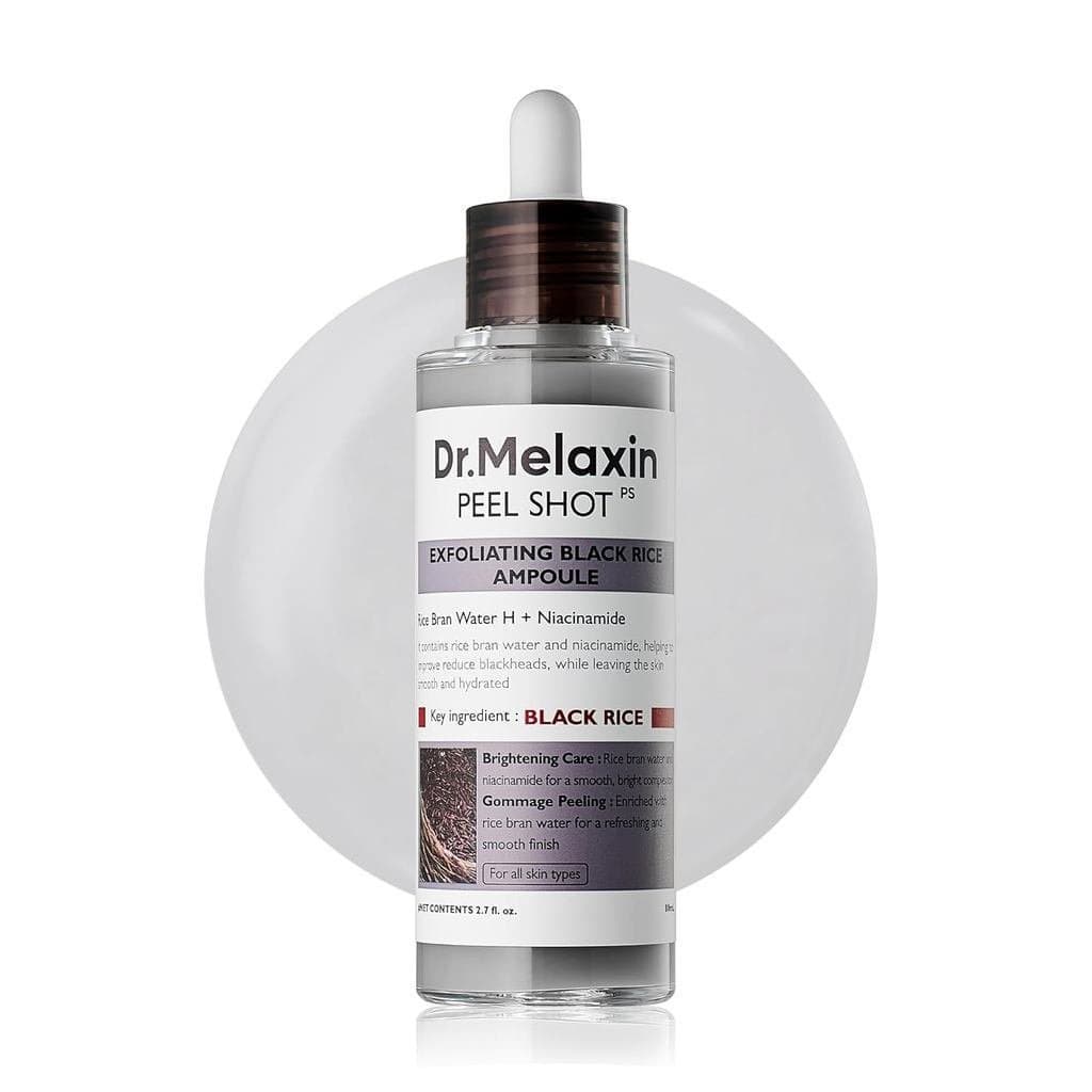 Dr.MelaxinPeelShotGlowkAmpola Esfoliante de Arroz – Esfoliante Químico Diário com Água de Arroz e Niacinamida, Textura d