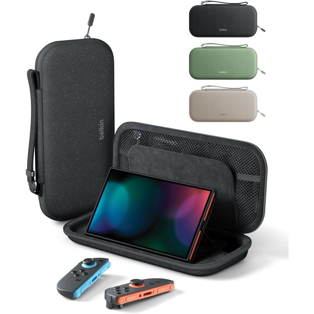 Capa Belkin para Nintendo Switch 2, Bolsa de Viagem com Suporte para AirTag e Bolso para Armazenamento de até 12 Cartões