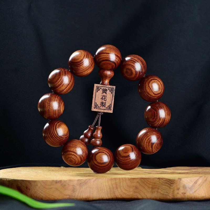 Material antigo autêntico cheio de Venus folha pequena pulseira de sândalo vermelho 2.0 masculino Agarwood Huanghuali co
