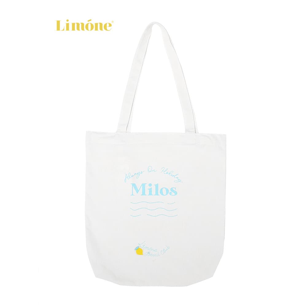 Limone branco Eco-friendly saco Cross-corpo grande capacidade dupla face padrão compras praia bolsa de lona feminino ins