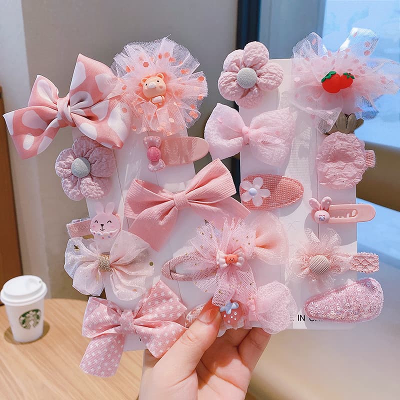 Coreano novo estilo crianças grampo de cabelo princesa conjunto acessórios para o cabelo meninas Net gaze fragmentada Ha