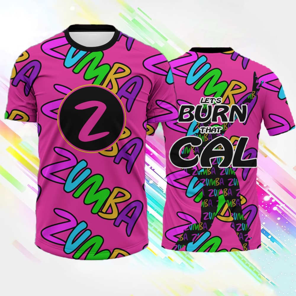 Camiseta de Dança Feminina de Verão com Manga Curta Zumba ZJQU