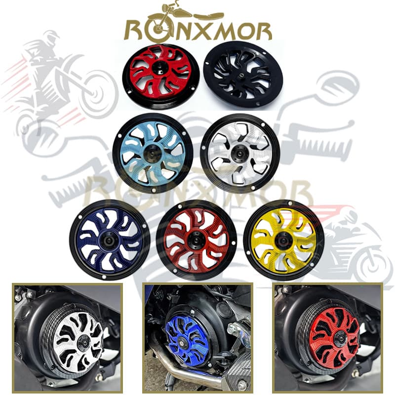 RONXMOR 1PC Tampa Universal Do Ventilador Radiador Da Motocicleta Grade Giratória De Resfriamento Proteção Motor Dissipa