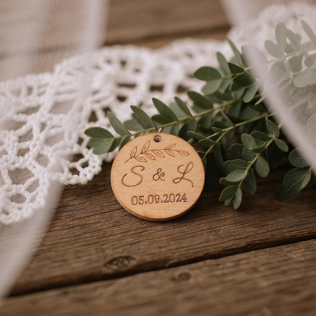 100 Pingentes Tags Medalhas Personalizadas Bem Casado Lembrancinha Casamento Decoração
