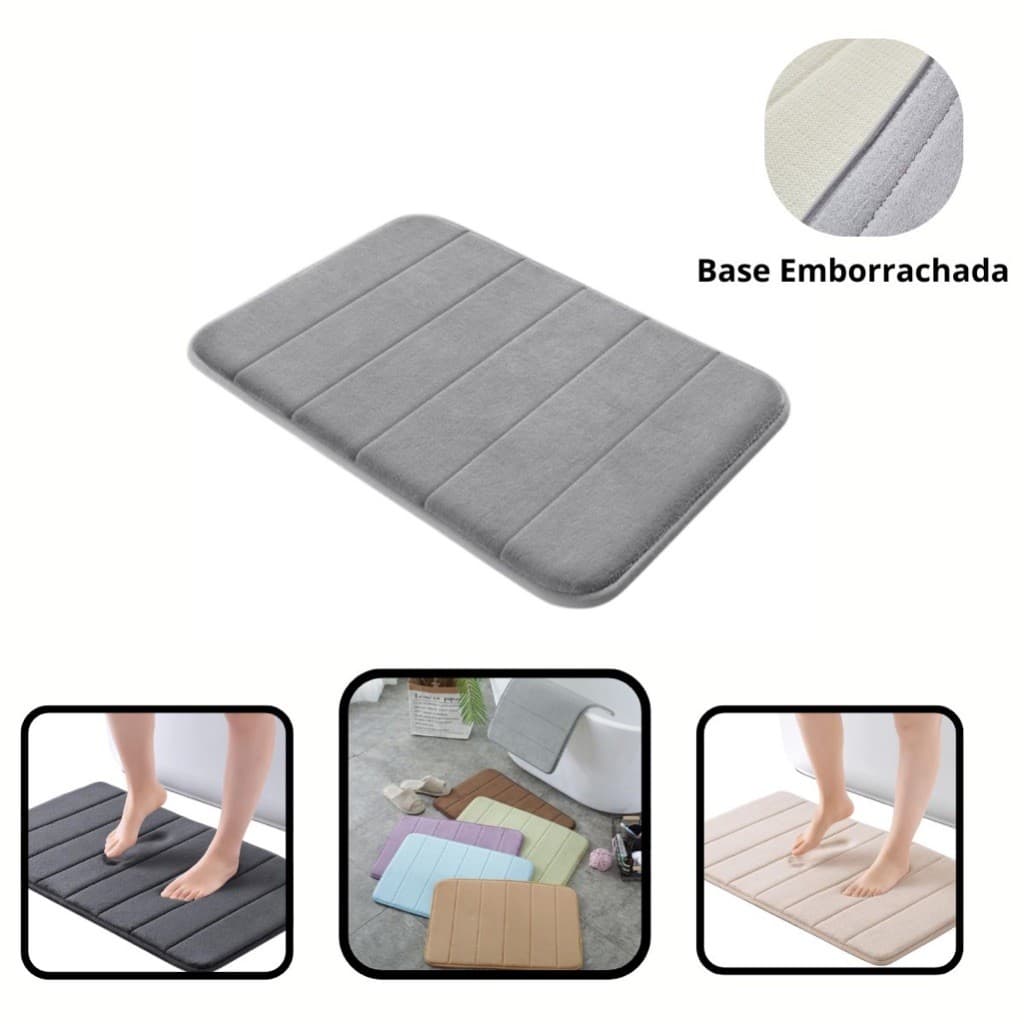 Tapete Para Banheiro Antiderrapante Soft Macio 60x40cm