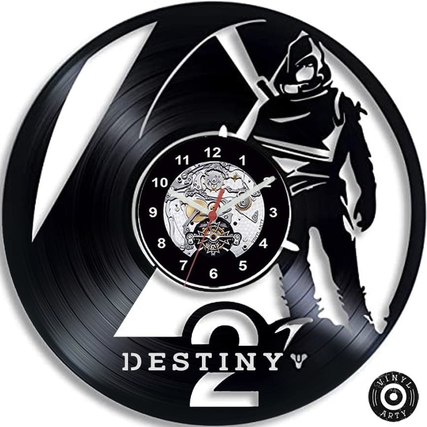 Relógio de Parede Relógio de Parede Destiny 2 em Relógios de parede 30cm Disco de Vinil Decorativo V