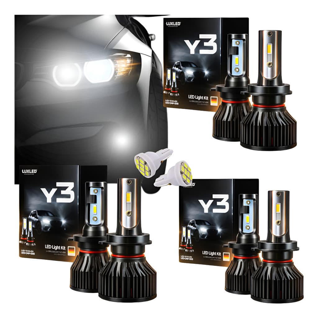 Kit 6 Lampadas Led 30000 Lu Ultra Farol E Milha H1 H7 H1 T10