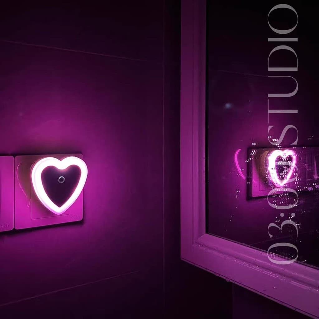 Led Lâmpada De Poupança De Energia Romântico Casal Quarto Atmosfera Humor Cabeceira Amor Controle De Luz nightlight