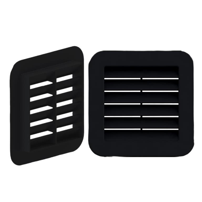 Kit 2 Grades Ventilação PRETA 13x13cm Encaixe 10x10 Qualidade