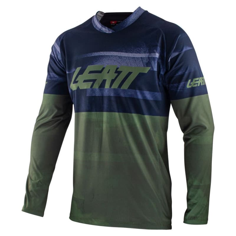Novo 2024 LEATT Verde Motocross Jersey Homens Manga Longa Respirável MTB Motocicleta Camisa Downhill Ciclismo