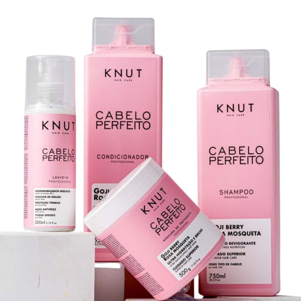 Kit Cabelo Perfeito Shampoo + Condicionador + Máscara + Leave-in