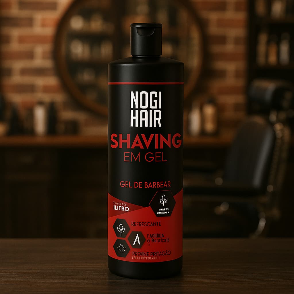 Gel de Barbear Transparente 1kg nogi hair Profissional Shaving Gel para Barba Barbeiro cabeleleiro
