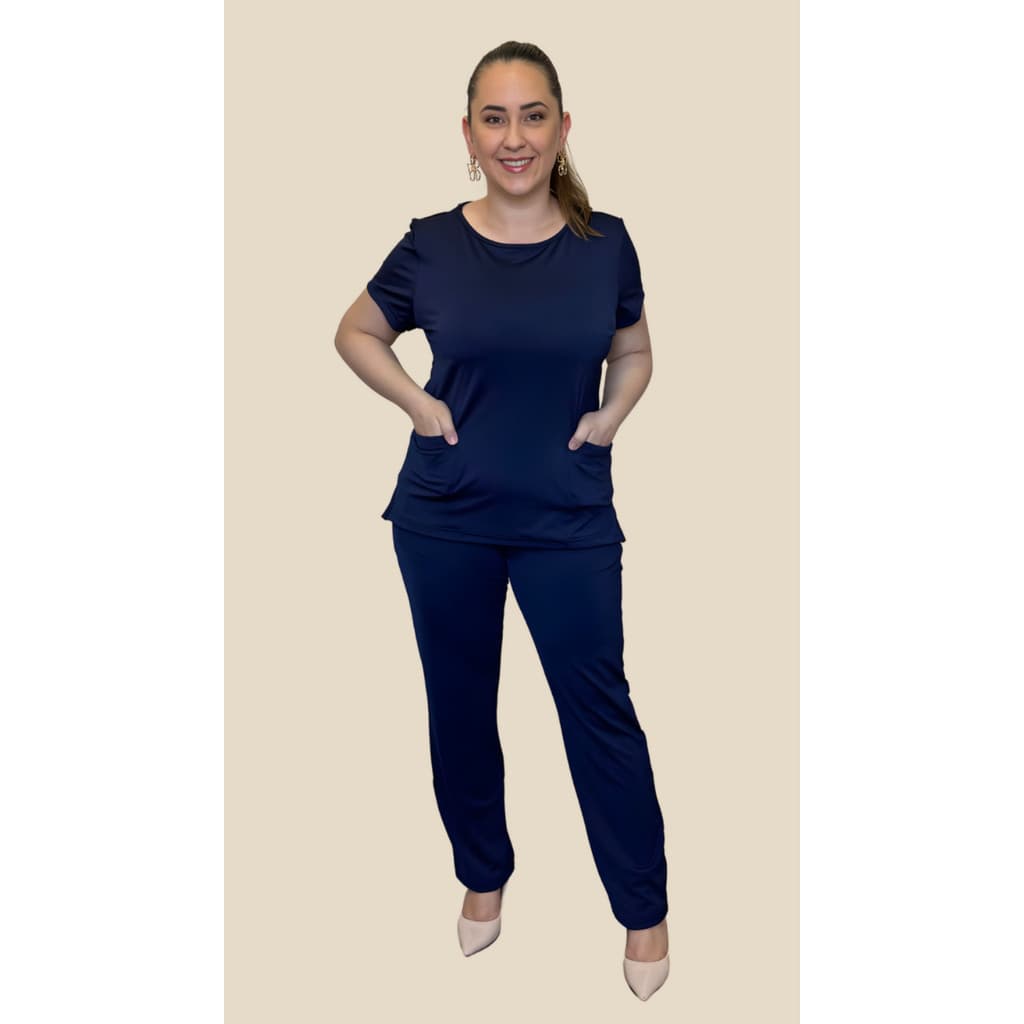 Conjunto Scrub pijama cirúrgico em malha dry SUPER FLEXÍVEL com elastano do P ao XG Plus size - Easy