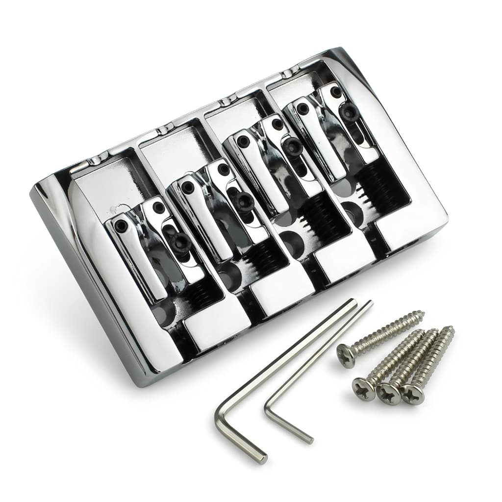 Ponte Cromada Thida High Mass A-Style Para Contra Baixo 4 Cordas Jazz Bass E Precision Bass
