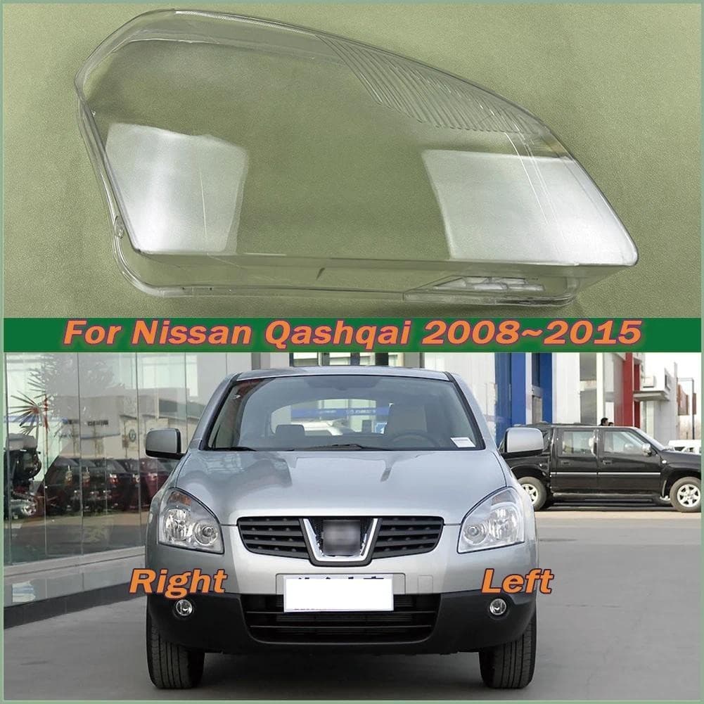 Para Nissan Qashqai 2008 ~ 2015 Farol Capa Transparente Escudo Da Lâmpada Sombra Lente Substituir Abajur Original Plexig