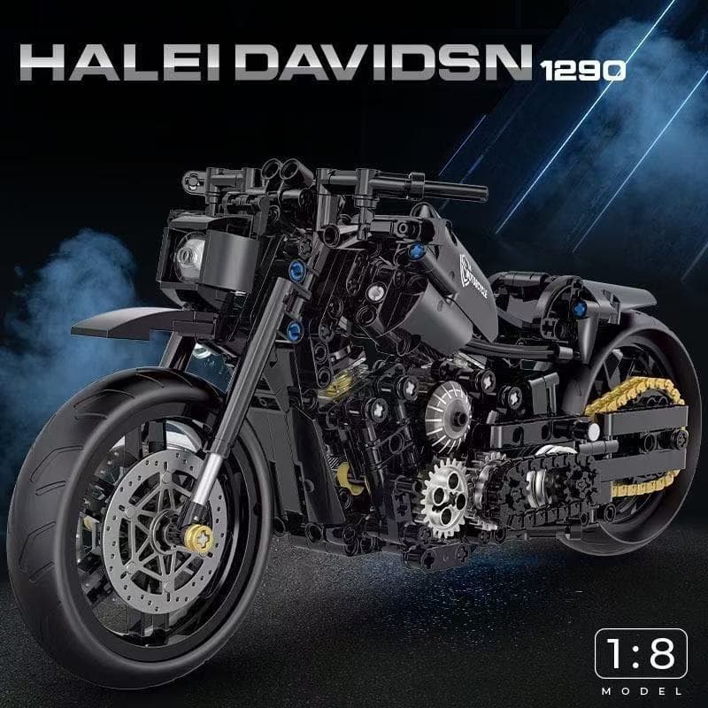 900 peças blocos de construção Lego motocicleta Harley 1: 8 Ducati carro de corrida Off-Road menino brinquedo montado pr