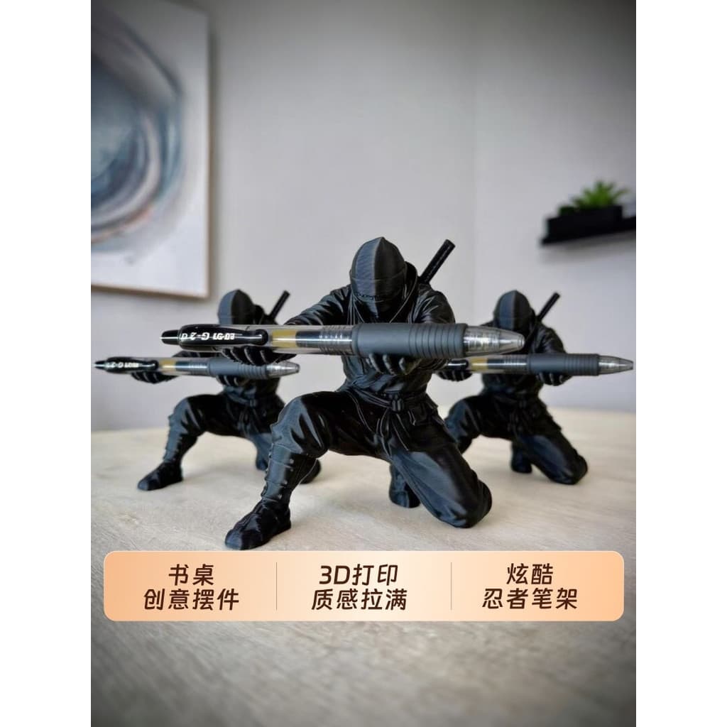 Ninja caneta titular decoração de mesa ornamentos caneta titular óculos titular papelaria criativo único presentes criat