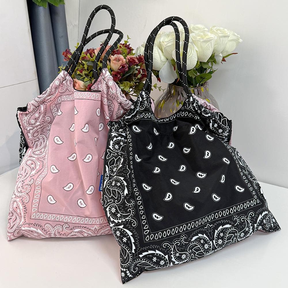 Influenciador Mesma Versão Completa Impressão Ecologicamente Correta Bolsa de Nylon Bolsa de Compras Moda Simples Nylon