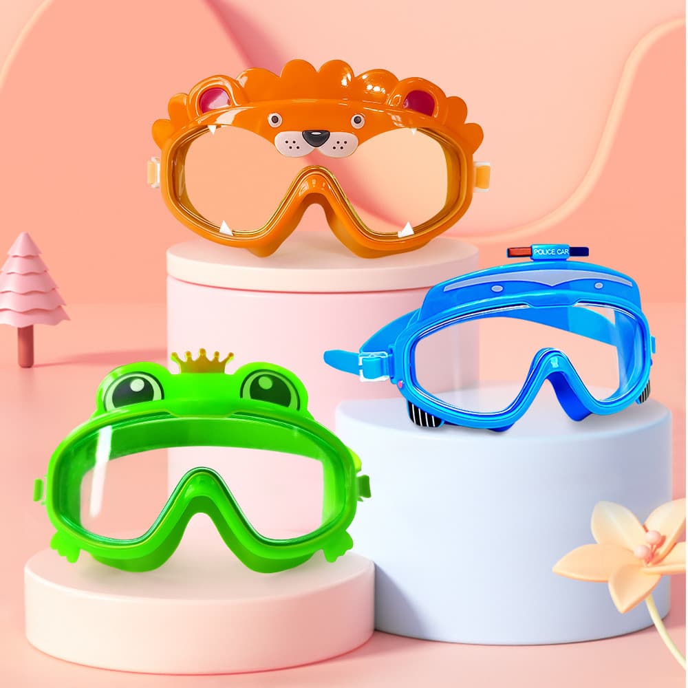 Crianças óculos de natação Anti-nevoeiro HD à prova dwaterproof água dos desenhos animados óculos de natação meninos men