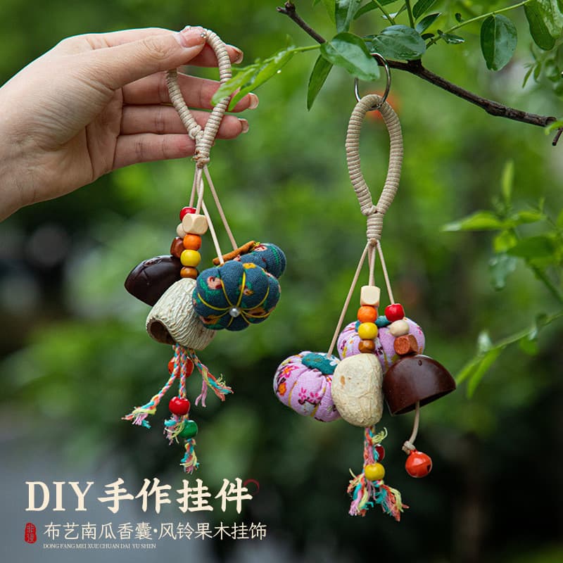 Porca concha vento carrilhão saco pendurado diy artesanal presente artesanal chaveiro com sino artesanal Dali lembrança