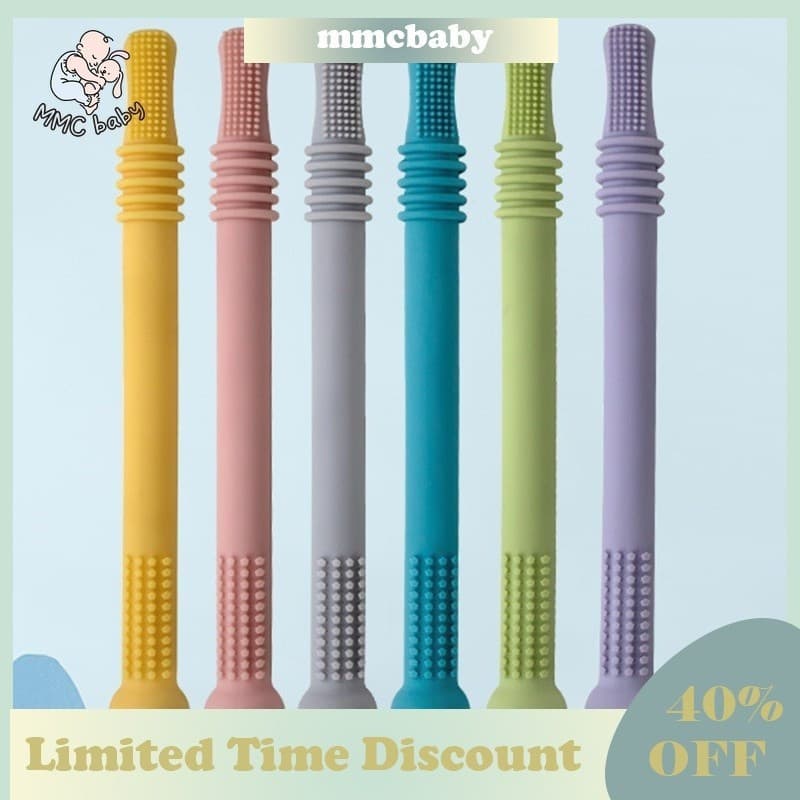 Dentição Do Bebê Silicone Oco Tubo Dental Infantil Anti-Comida Mão Molar