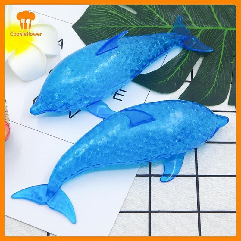 CKFR 1 Pçs Elástico Estresse Squish Bola Mole Tubarão Bolas De Golfinho Squeeze Mar Animal Dpressão Brinquedos Para Cria