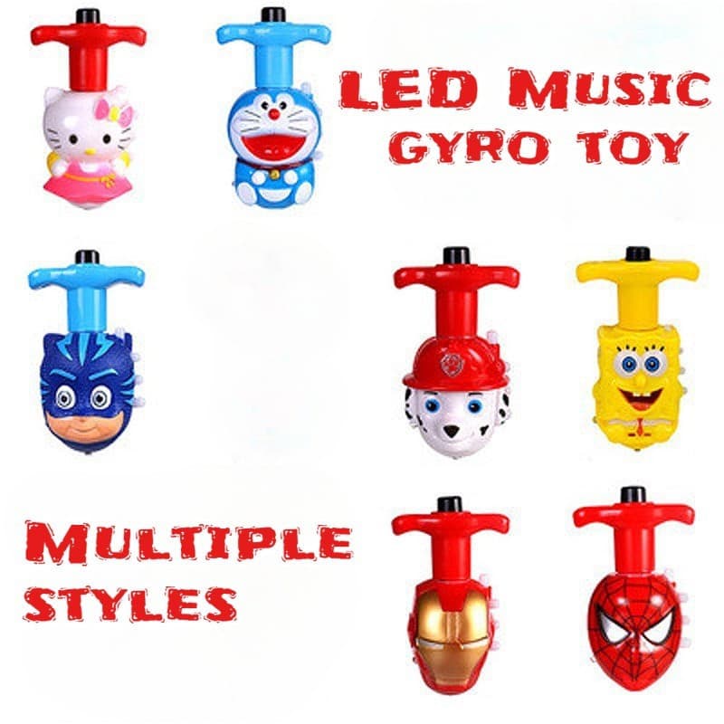 Luz Noturna Giroscópio Elétrico Doraemon Vários Estilos Modelo Brinquedo De Presente Infantil Música LED De Desenho Anim
