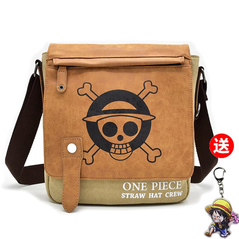 Uma peça Luffy mensageiro saco masculino estudante Casual All-Match na moda lona adolescente dos desenhos animados Anime