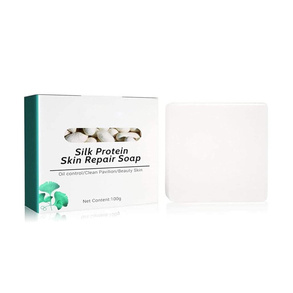 Barras de Sabão de Leite de Cabra Grospe com Seda Natural, Sabão Hidratante e de Limpeza para Mãos e Corpo, Espuma Cremo