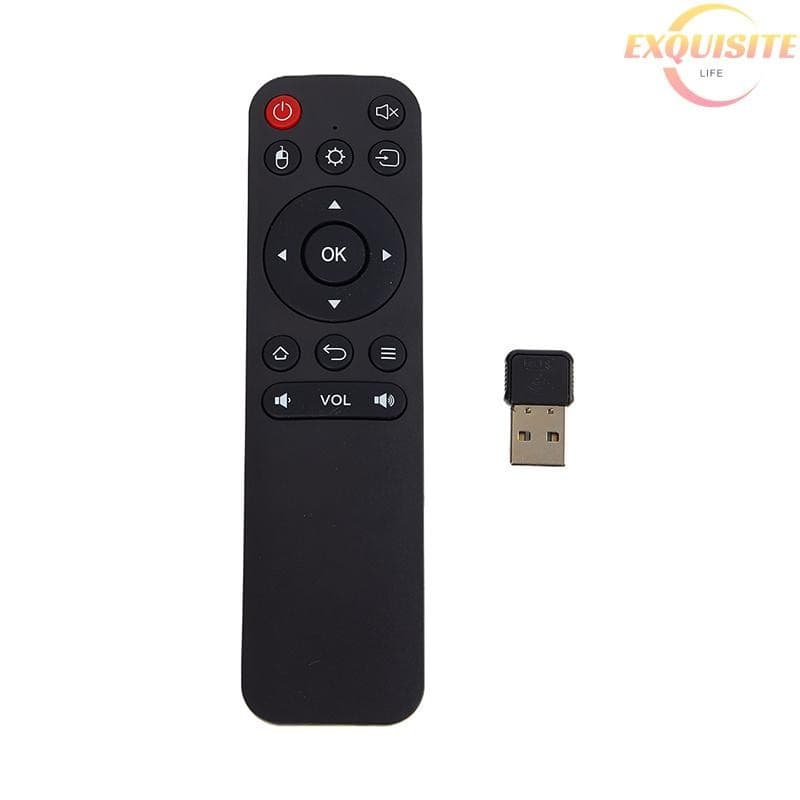 Controle Remoto Sem Fio Universal 2.4G com Teclado e Air Mouse com Receptor USB para Android TV Box/Smart/PC Novo V46G
