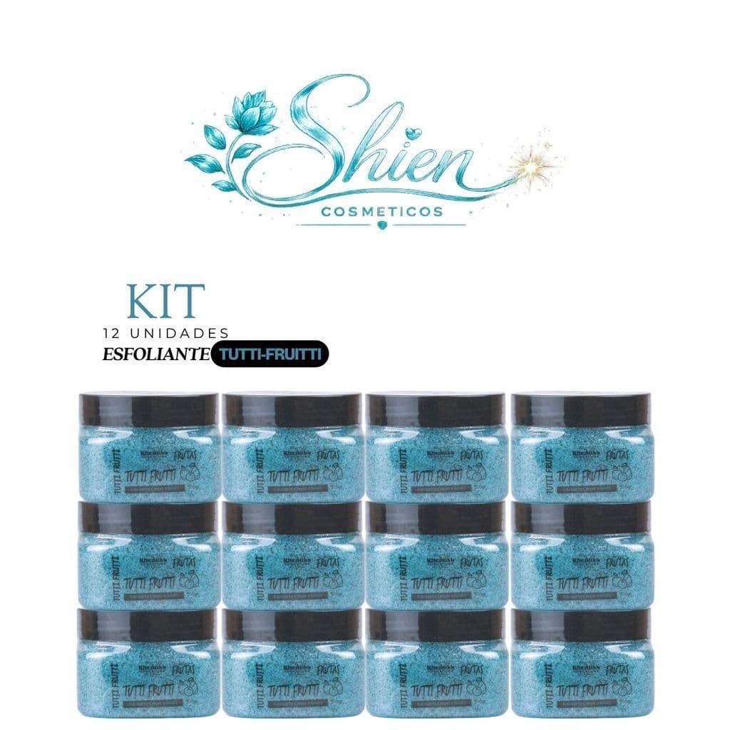 Kit 12 Esfoliante Frutas Corpo E Rosto Tutti-Frutti 300G Rhenuks (Afilhado)