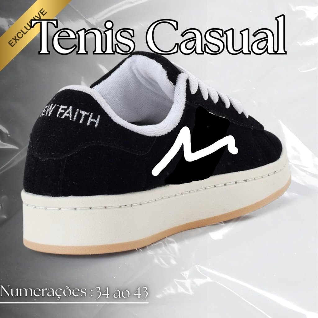 Tênis Casual Concept Super Confortável Sapatênis Chunky Skatista Cadarço Camp Promoção Envio Imediato