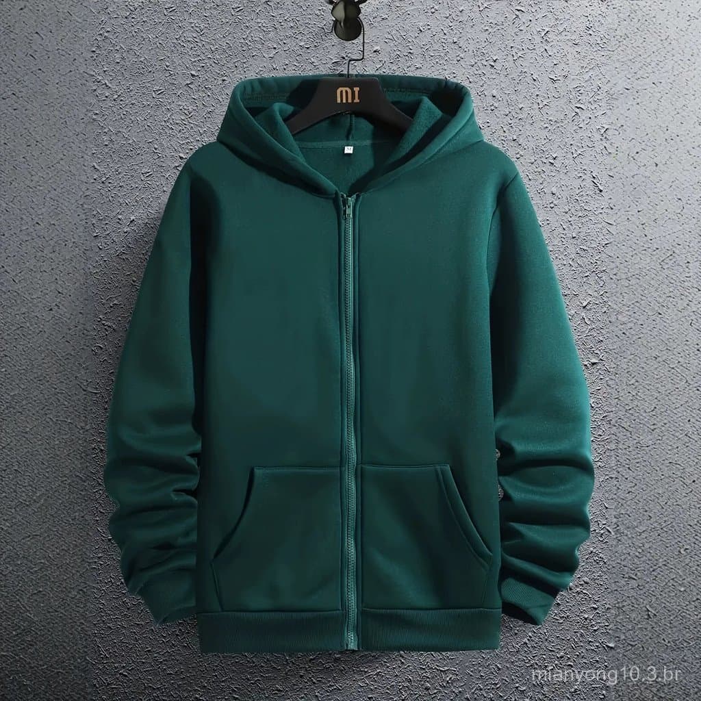 2026 Cardigan transfronteiriço jaqueta com capuz masculino moletom outono inverno topo novo estilo forro de lã Panda