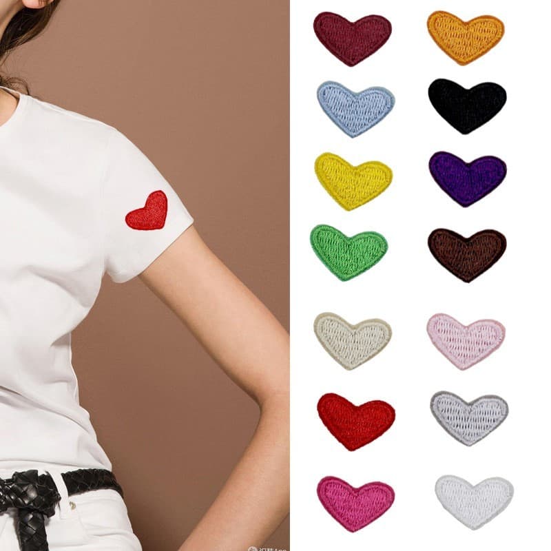 Reparar roupas buracos sem costura reparação remendo adesivos bordado High-End novo estilo coração bordado pano adesivos