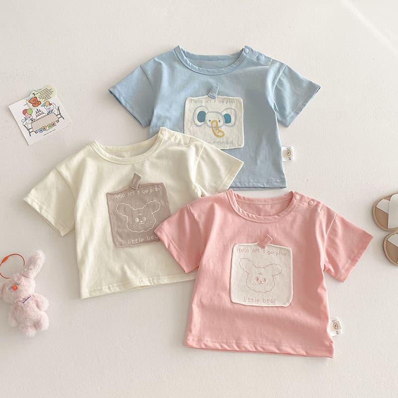 2026 novo estilo verão crianças dos desenhos animados camiseta meninos meninas moda remendo camisa de fundo fino bebê ro
