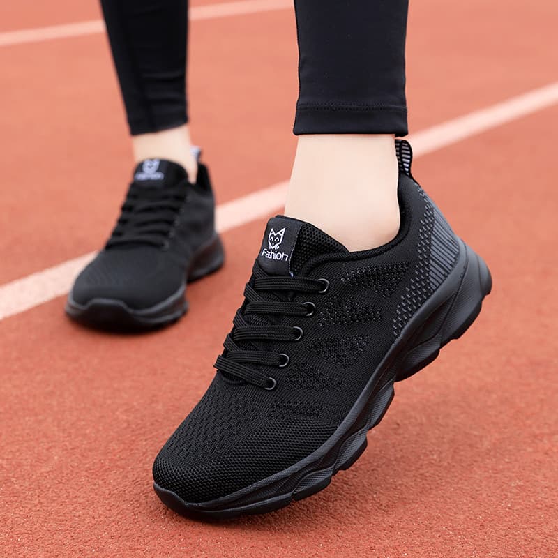 Tênis feminino leve de sola macia mãe sapatos outono All-Match tênis de corrida sapatos femininos de meia-idade idosos A